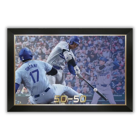 Shohei Ohtani // LA Dodgers // Record Setting 50-50 // Framed