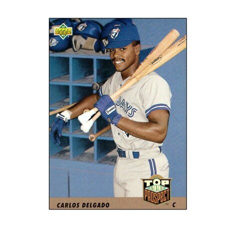 Carlos Delgado // Toronto Blue Jays // Upper Deck Rookie Card 1993