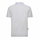 Side Details Ergonomic Polo Shirt // White (M)