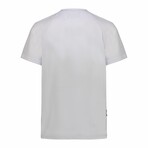 Crewneck Ergonomic Zepra Print T-Shirt // White (M)