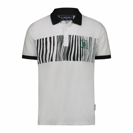 Polo Zebra Print Shirt // White (M)