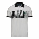 Polo Zebra Print Shirt // White (M)