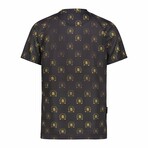 Crewneck Ergonomic Logo Printed T-Shirt // Black (M)