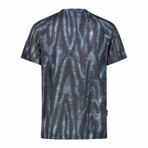 Crewneck Ergonomic Striped T-Shirt // Navy (M)