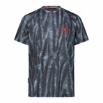 Crewneck Ergonomic Striped T-Shirt // Navy (M)