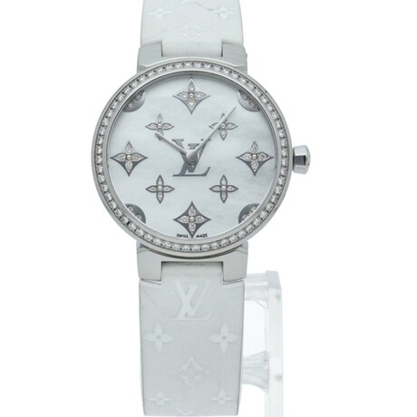 Louis Vuitton Ladies Tambour Slim Diamond Quartz // LV-QA109 // Pre-Owned