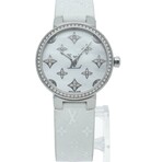 Louis Vuitton Ladies Tambour Slim Diamond Quartz // LV-QA109 // Pre-Owned
