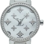 Louis Vuitton Ladies Tambour Slim Diamond Quartz // LV-QA109 // Pre-Owned