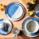 Gaia Blue 16 Piece Dinner Set