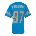 Aidan Hutchinson // Signed Blue Custom Football Jersey