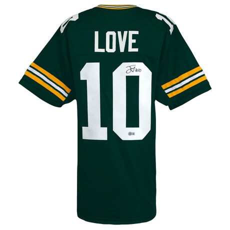 Jordan Love // Signed Green Custom Football Jersey