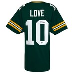 Jordan Love // Signed Green Custom Football Jersey