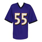 Terrell Suggs // Signed Purple Custom Football Jersey
