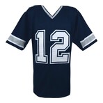 Roger Staubach // Signed Navy Custom Jersey