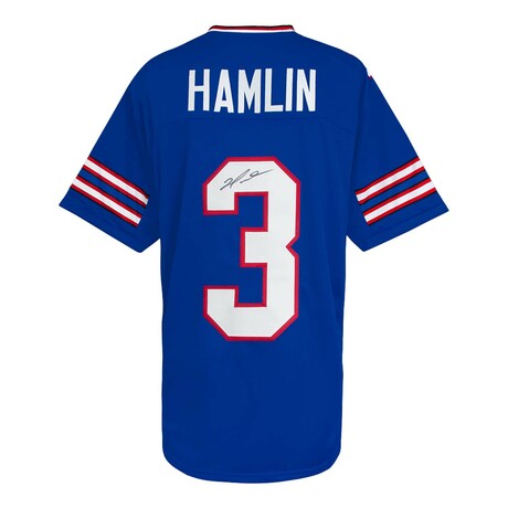 Damar Hamlin // Signed Blue Custom Football Jersey