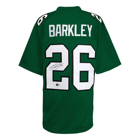 Saquon Barkley // Signed Light Green Custom Jersey