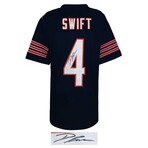 D'Andre Swift // Signed Navy Custom Football Jersey
