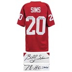 Billy Sims // Signed Maroon T/B Custom Football Jersey