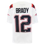 Tom Brady // New England Patriots // Signed White Nike Limited Football Jersey