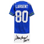 Steve Largent // Signed Blue Custom Jersey w/HOF'95