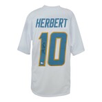 Justin Herbert // Signed White Custom Football Jersey