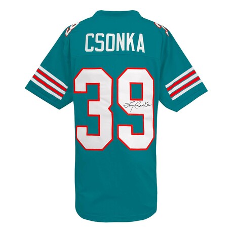 Larry Csonka // Signed Teal Custom Football Jersey