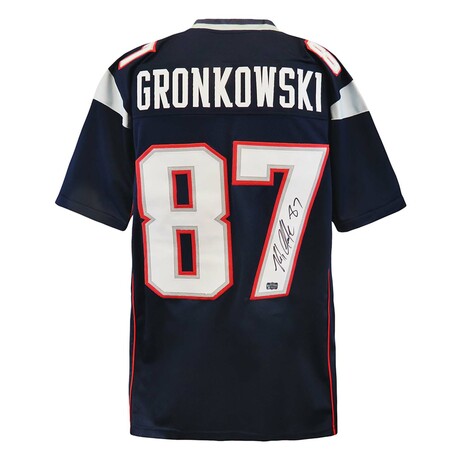 Rob Gronkowski // Signed Navy Custom Football Jersey