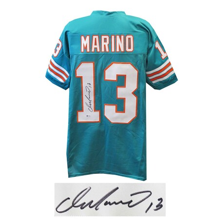Dan Marino // Signed Teal Custom Football Jersey