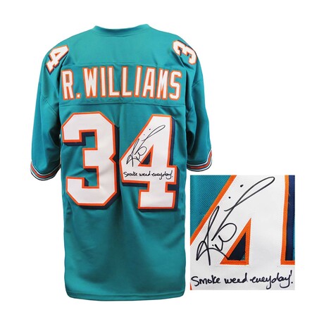 Ricky Williams // Signed Teal Custom Jersey