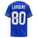 Steve Largent // Signed Blue Custom Jersey w/HOF'95