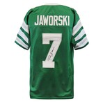 Ron Jaworski // Signed Green Throwback Custom Football Jersey