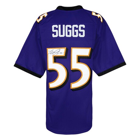 Terrell Suggs // Signed Purple Custom Football Jersey