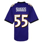 Terrell Suggs // Signed Purple Custom Football Jersey