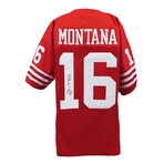 Joe Montana // Signed Red T/B Custom Football Jersey