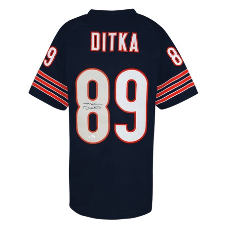 Mike Ditka // Signed Navy Custom Football Jersey