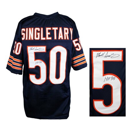Mike Singletary // Signed Navy Custom Jersey