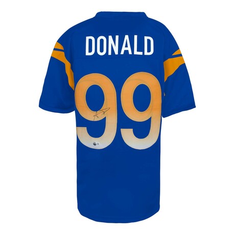 Aaron Donald // Signed Blue Custom Football Jersey
