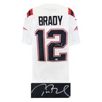 Tom Brady // New England Patriots // Signed White Nike Limited Football Jersey