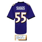 Terrell Suggs // Signed Purple Custom Football Jersey