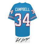 Earl Campbell // Signed Blue T/B Custom Football Jersey