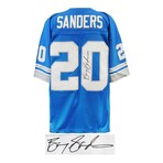 Barry Sanders // Detroit Lions // Signed Blue 1996 Throwback M&N Legacy Jersey