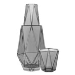 Geometric Grey Carafe Set 37.18 oz.
