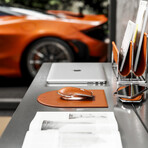 Pointer Instrument Computer Mouse // Leather (Classic Brown)