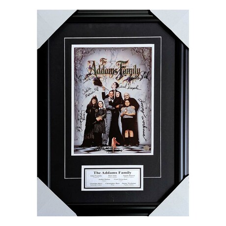 "The Addams Family" // Cast-Signed Framed Poster