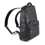 22 Core Premium Leather Backpack // Black