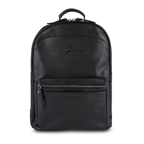 22 Core Premium Leather Backpack // Black