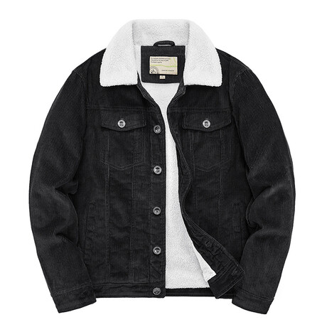 Corduroy Lined Jacket // Black (XS)