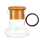 Amber Borosilicate Ring Pitcher Drinking Set (23 oz.)