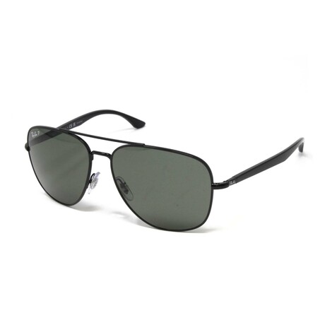 Ray Ban // Men's // RB3683-00258 Aviator Polarized Sunglasses // Black