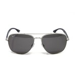 Ray Ban // Men's // RB3683-001B1 Aviator Sunglasses // Silver